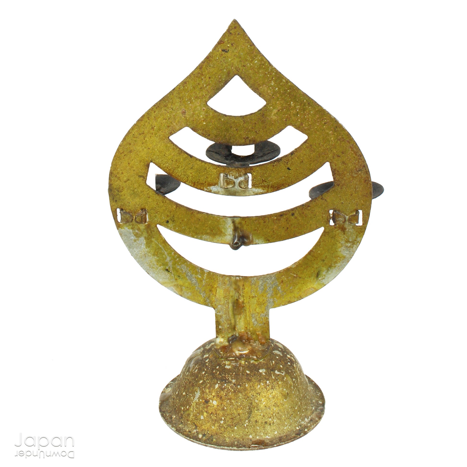 Create a touch of rare elegance in your space with this wonderful miniature antique lacquer Buddhist shrine. Housing the revered monk Kukai, this finely detailed piece also comes with a small candle holder for a serene ambiance.