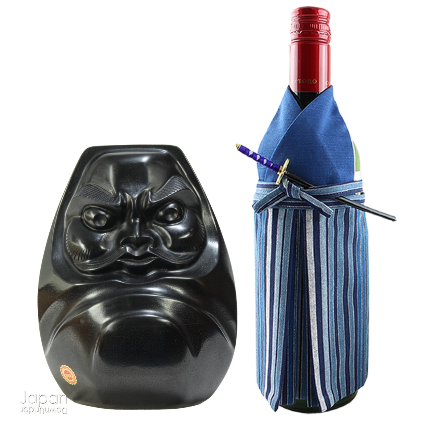 A vintage daruma statue crafted from Nachiguro slate, the same precious material used for Japanese Go game stones. A perfect blend of tradition and style for any collector or avid admirer of Japanese craftsmanship, seeking a unique decor accent.