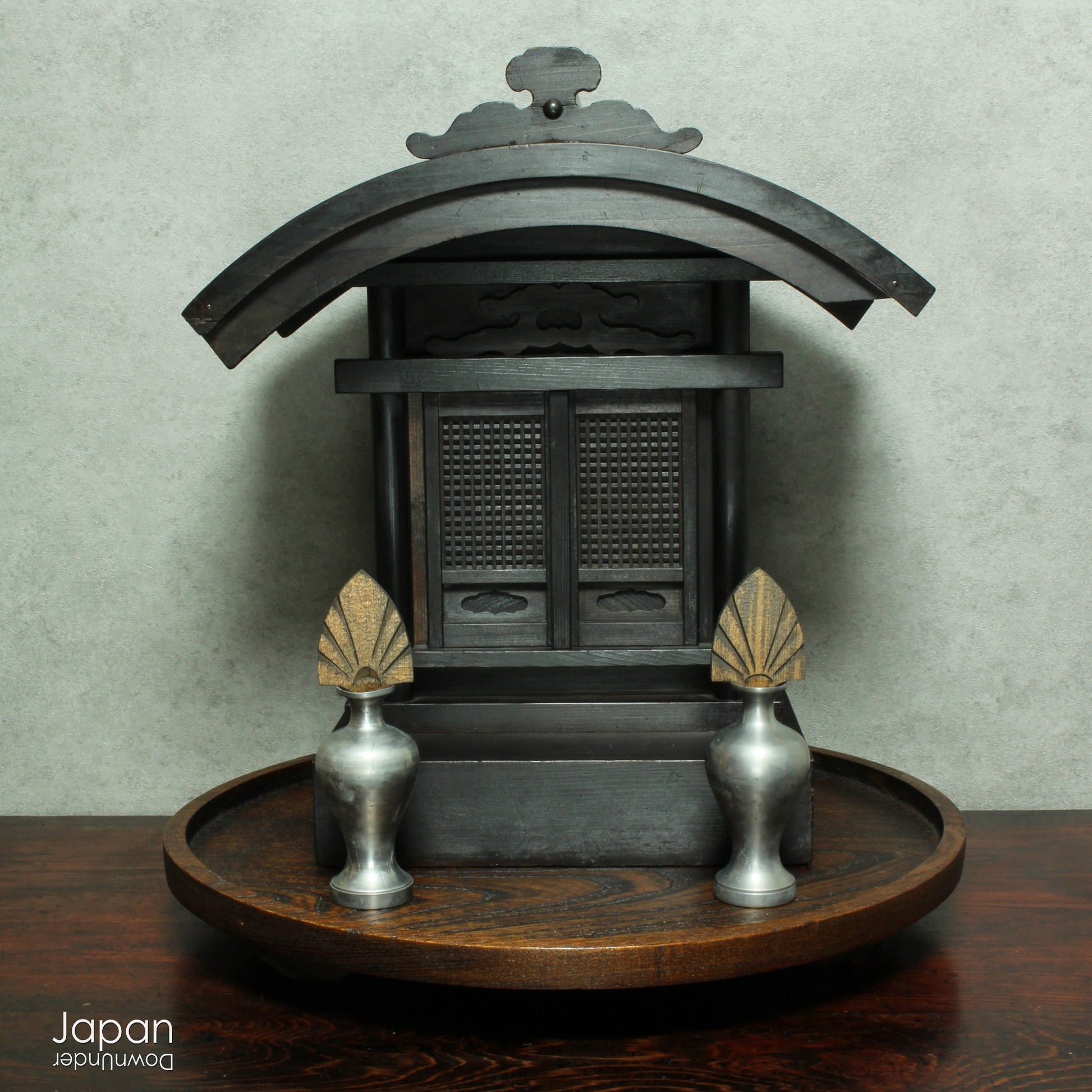 Bring a piece of history into your home with this 1900’s Shinto folk faith shrine, perfect for creating a sacred space on your own kamidana (god shelf) or within your home. This antique religious decor features the lucky gods, Ebisu and Daikoku