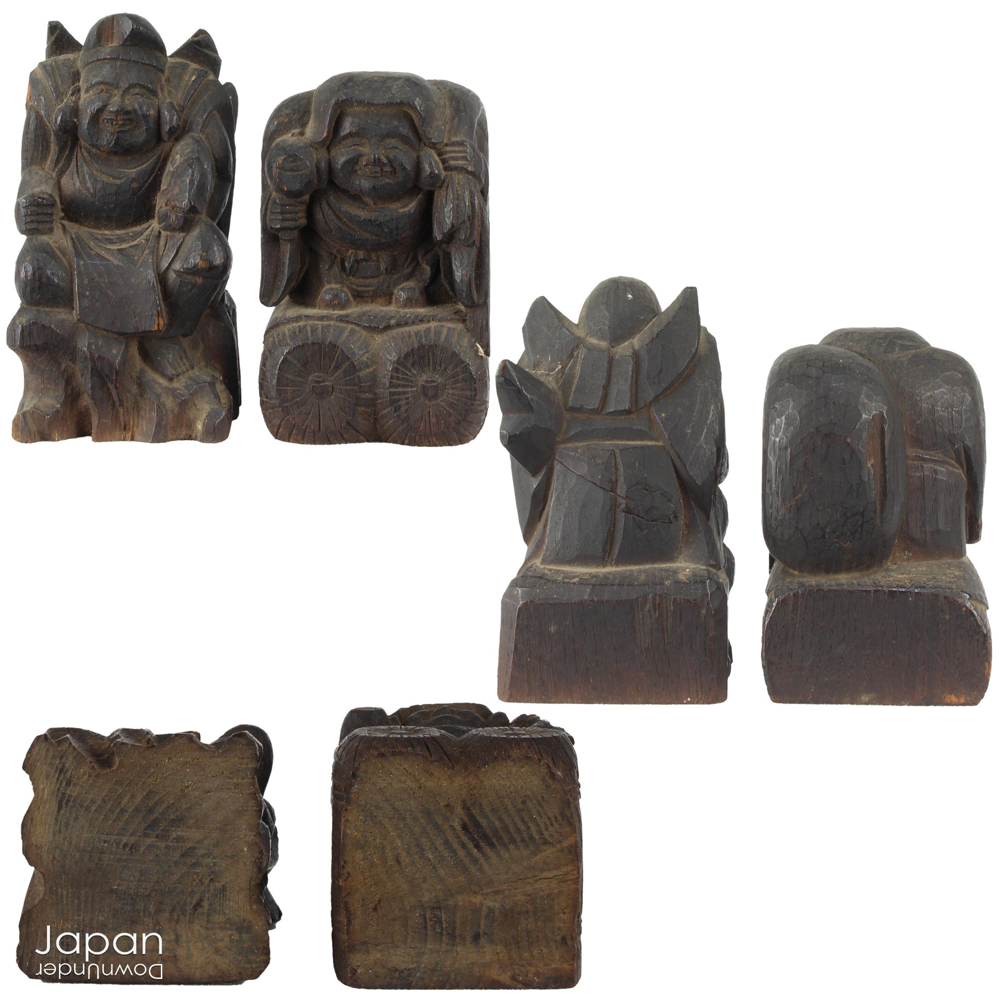 Bring a piece of history into your home with this rare 1800&#39;s Shinto folk faith shrine, perfect for creating a sacred space on your own god shelf or within your home. This antique religious decor piece includes the lucky gods, Ebisu and Daikoku.