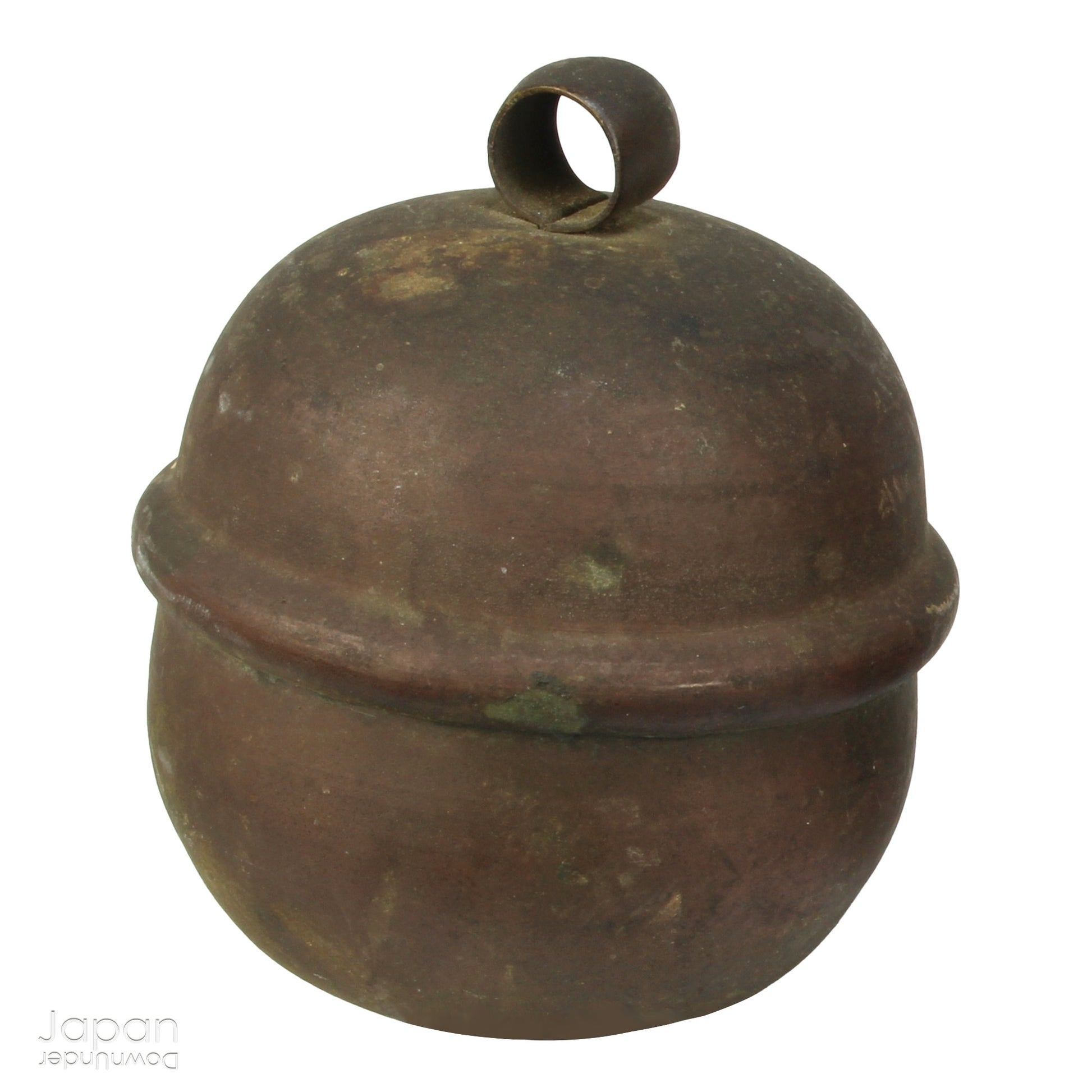 Bring a touch of timeless tradition into your home with this exquisite set of three antique Shinto bronze bell lucky charms, or omamori. Each bell boasts a beautiful, rich patina that speaks of its age and history, adding a unique, vintage charm to any space. These bells aren't just decorative; they are imbued with centuries of spiritual significance, believed to offer blessings, protection, and good fortune to those who possess them.