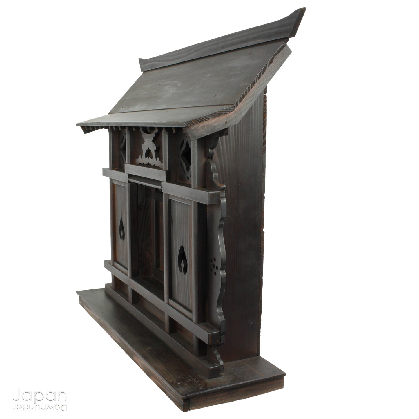 A wonderful antique folk art Japanese kamidana shrine that exudes a beautiful rustic charm, sure to add a touch of serenity to your living space. Crafted with intricate details and a timeless aesthetic.