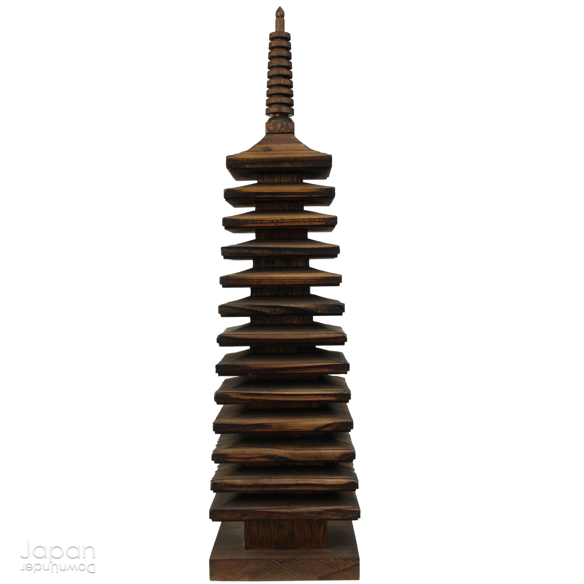 Elevate the energy of your space with this attractive wooden pagoda statue from the renowned Tanzan Shrine in Nara. &nbsp;Evoking serenity and peace, this timeless piece is more than just a decorative item—it's a symbol of good fortune, positive energy, and spiritual enlightenment. Perfect for bringing harmony into your home or office, it serves as a powerful and elegant reminder of life's blessings.