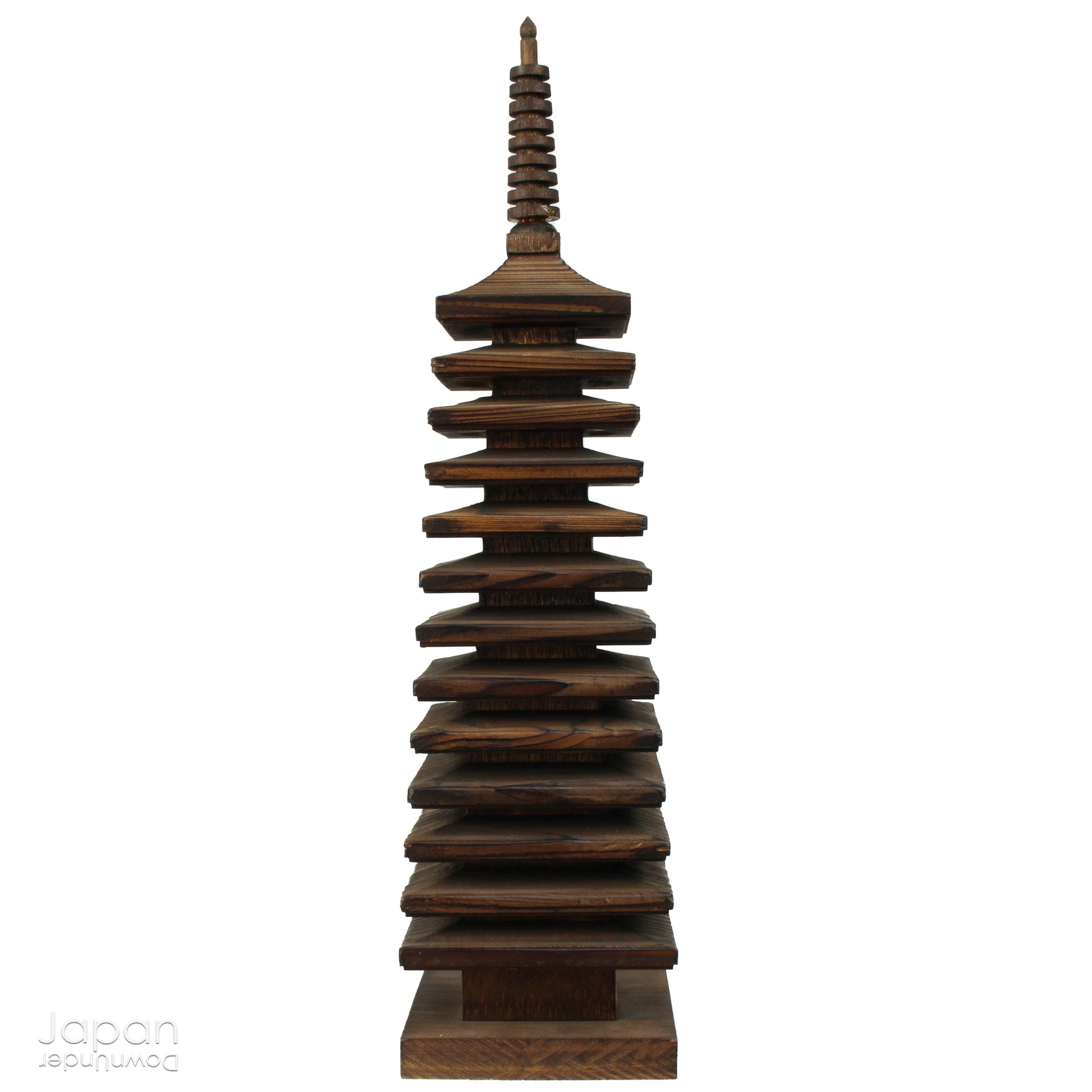 Elevate the energy of your space with this attractive wooden pagoda statue from the renowned Tanzan Shrine in Nara. &nbsp;Evoking serenity and peace, this timeless piece is more than just a decorative item—it's a symbol of good fortune, positive energy, and spiritual enlightenment. Perfect for bringing harmony into your home or office, it serves as a powerful and elegant reminder of life's blessings.