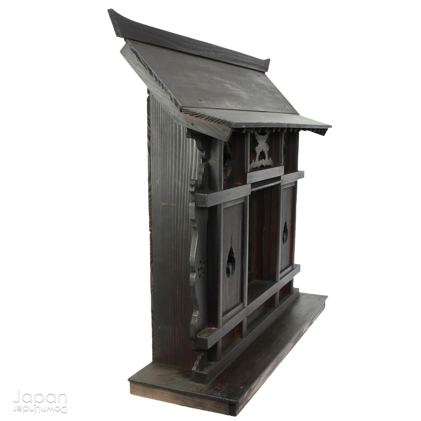 A wonderful antique folk art Japanese kamidana shrine that exudes a beautiful rustic charm, sure to add a touch of serenity to your living space. Crafted with intricate details and a timeless aesthetic.